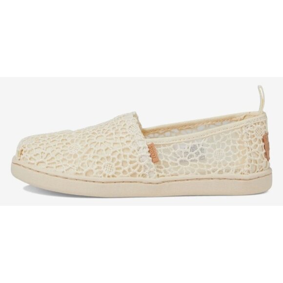 Toms Youth Alpargata Size 3 Natural Moroccan Crochet NWT $60 - Picture 6 of 11